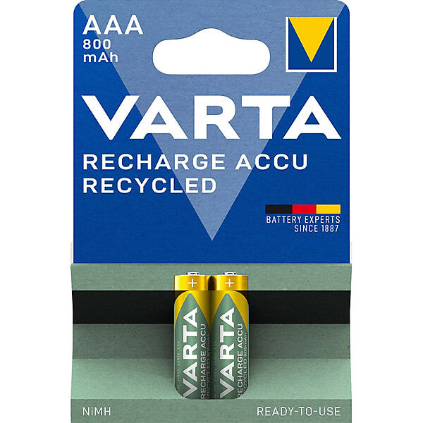 VARTA Recharge Accu Recycled AAA 1,2V/800mAh/NiMH 56813 Bli.2
